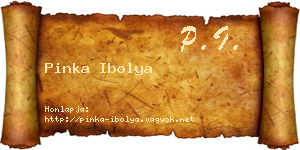 Pinka Ibolya névjegykártya